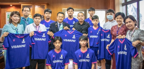 Visavapat donates 30,000 THB to the local schools soccer team.(2nd year)