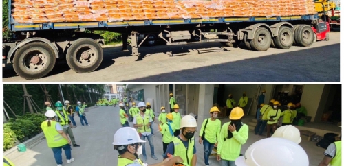 Rice distribution on Labor Day in Thailand